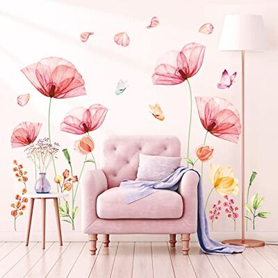 DECOWALL SG-2206 Stickers Muraux Rose Clair X-Ray Fleurs Enfants Stickers Muraux Décoration Pépinière Peler et Coller Amovible Fleur Pré Chambre Branche Rose DECOWALL SG-2206 Stickers Muraux Rose Clair X-Ray Fleurs Enfants Stickers Muraux Décoration Pépinière Peler et Coller Amovible Fleur Pré Chambre Branche Rose