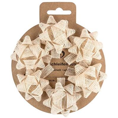 Ideen mit Herz Lot de 6 nœuds cadeaux en toile de jute Autocollants Idéal pour décorer et décorer des cadeaux de Noël, d'anniversaire, de mariage (diamètre 5 cm Blanc naturel 6 pièces) Ideen mit Herz Lot de 6 nœuds cadeaux en toile de jute Autocollants Idéal pour décorer et décorer des cadeaux de Noël, d'anniversaire, de mariage (diamètre 5 cm Blanc naturel 6 pièces)