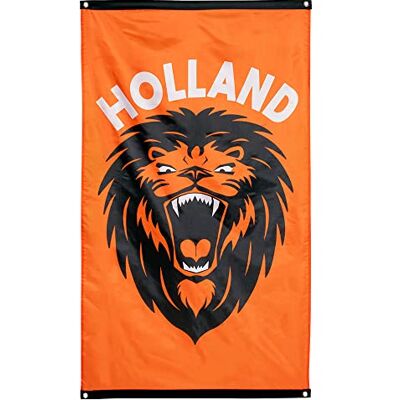 Boland 61875 Drapeau Holland, lion rugissant, 90 x 150 cm, drapeau, décoration suspendue, guirlande, fête à thème, anniversaire, EM, WM, article de fan Boland 61875 Drapeau Holland, lion rugissant, 90 x 150 cm, drapeau, décoration suspendue, guirlande, fête à thème, anniversaire, EM, WM, article de fan