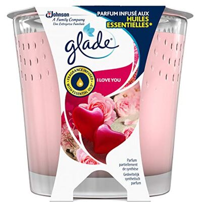 Glade Bougie Parfum Infusé Huiles Essentielles I Love You 30 Heures de Parfum 129 g Glade Bougie Parfum Infusé Huiles Essentielles I Love You 30 Heures de Parfum 129 g