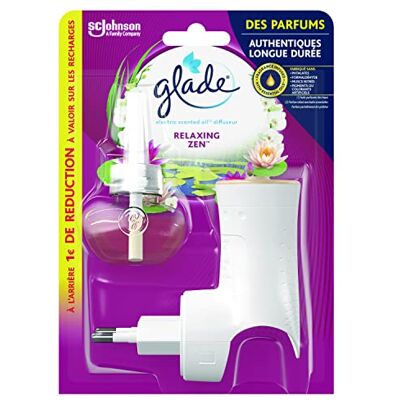 Glade Électric Scented Oil Relaxing Zen, Diffuseur Électrique d'Huile Parfumée, 1 Diffuseur + 1 Recharge, 20 ml Glade Électric Scented Oil Relaxing Zen, Diffuseur Électrique d'Huile Parfumée, 1 Diffuseur + 1 Recharge, 20 ml