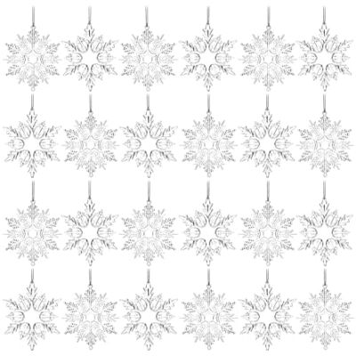 com-four ® 24x pendentifs décoratifs flocons de neige, Pendentifs flocons Divers modèles de décoration pour sapin de Noël com-four ® 24x pendentifs décoratifs flocons de neige, Pendentifs flocons Divers modèles de décoration pour sapin de Noël