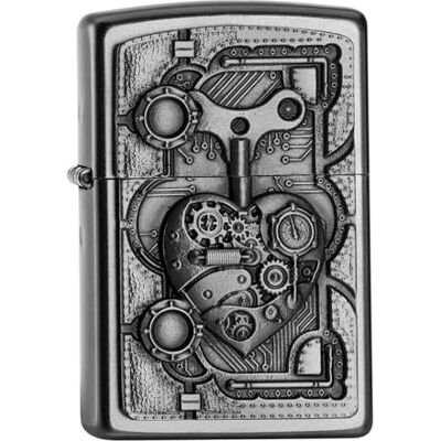 Zippo Briquet tempête – Design Woodchuck Clover, Street Chrome, emblème en noyer – Rechargeable – Réutilisable – Résistant au vent – Boîte cadeau – Fabriqué aux États-Unis Zippo Briquet tempête – Design Woodchuck Clover, Street Chrome, emblème en noyer – Rechargeable – Réutilisable – Résistant au vent – Boîte cadeau – Fabriqué aux États-Unis