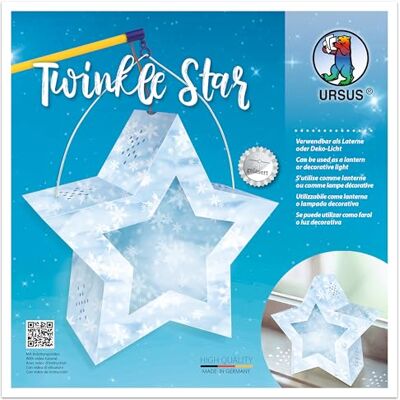 Ursus 18770005 Twinkle Star Snow Kit de bricolage pour une étoile qui peut être utilisée comme lanterne ou lumière décorative, idéal pour le déménagement de lambris ou comme décoration d'automne Ursus 18770005 Twinkle Star Snow Kit de bricolage pour une étoile qui peut être utilisée comme lanterne ou lumière décorative, idéal pour le déménagement de lambris ou comme décoration d'automne