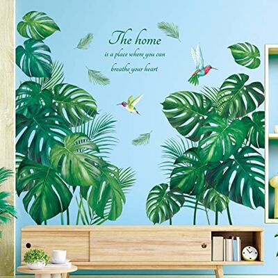 DECOWALL SG2-2210 Feuilles Tropicales Stickers Muraux Sticker Enfants Pépinière Peel and Stick Salon Cuisine Fleurs Forêt Plante Jungle Art Maison Arbre Vert DECOWALL SG2-2210 Feuilles Tropicales Stickers Muraux Sticker Enfants Pépinière Peel and Stick Salon Cuisine Fleurs Forêt Plante Jungle Art Maison Arbre Vert