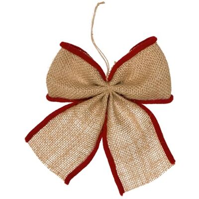 Halbach Seidenbänder Lot de nœuds en toile de jute de qualité supérieure Grand nœud cadeau pour décoration de Noël et décoration d'arbre Halbach Seidenbänder Lot de nœuds en toile de jute de qualité supérieure Grand nœud cadeau pour décoration de Noël et décoration d'arbre