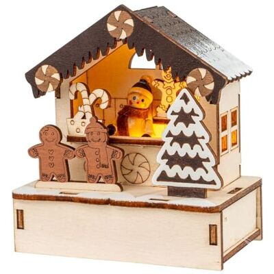 Ideen mit Herz Maison LED Marché de Noël Maisons miniatures Éclairage de Noël Décoration de Noël Décoration en bois Lumière d'ambiance Fonctionne avec piles (scène du marché de Noël 6) Ideen mit Herz Maison LED Marché de Noël Maisons miniatures Éclairage de Noël Décoration de Noël Décoration en bois Lumière d'ambiance Fonctionne avec piles (scène du marché de Noël 6)