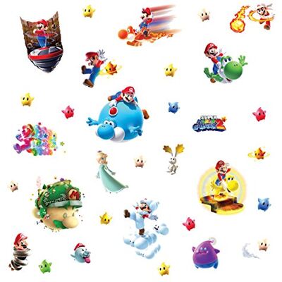 RoomMates Stickers Repositionnables, Super Mario Galaxy 2 RoomMates Stickers Repositionnables, Super Mario Galaxy 2