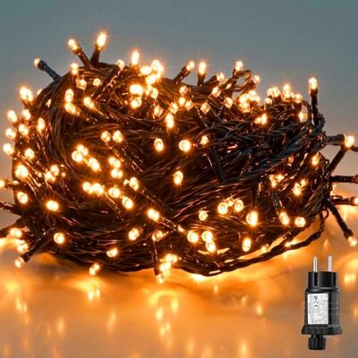 SALCAR Guirlande lumineuse à 220 LED pour Halloween 15 m Orange 8 modes, minuterie, mémoire, 31 V, basse tension, étanche IP44, pour extérieur, intérieur, jardin, balcon SALCAR Guirlande lumineuse à 220 LED pour Halloween 15 m Orange 8 modes, minuterie, mémoire, 31 V, basse tension, étanche IP44, pour extérieur, intérieur, jardin, balcon