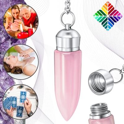 Majestic Pendule divinatoire radiesthesie Quartz Rose Majestic Pendule divinatoire radiesthesie Quartz Rose