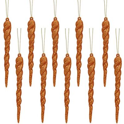 Christmas Concepts ® Décorations glaçon 12 cm Garnitures de Luxe pour Arbres de Noël (Cuivre, Lot de 10) Christmas Concepts ® Décorations glaçon 12 cm Garnitures de Luxe pour Arbres de Noël (Cuivre, Lot de 10)