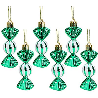 Christmas Concepts ® Lot de 6-8 cm mini boules de Noël en forme de bonbons Brillantes et pailletées Décorations pour sapin de Noël (vert émeraude) Christmas Concepts ® Lot de 6-8 cm mini boules de Noël en forme de bonbons Brillantes et pailletées Décorations pour sapin de Noël (vert émeraude)