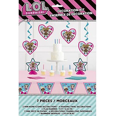 Unique LOL Surprise 23787 Lot de 7 décorations de fête Multicolore Unique LOL Surprise 23787 Lot de 7 décorations de fête Multicolore