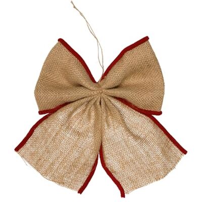 Halbach Seidenbänder Lot de nœuds en toile de jute de qualité supérieure Grand nœud cadeau pour décoration de Noël et décoration d'arbre Halbach Seidenbänder Lot de nœuds en toile de jute de qualité supérieure Grand nœud cadeau pour décoration de Noël et décoration d'arbre