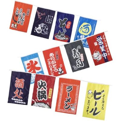 lachineuse Banderole Japonaise Thème Japon 12 Bannières Déco à Suspendre 3 mètres Polyester, Coton Tableau Japonais Traditionnel Multicolore Idée Cadeau Japon Asie lachineuse Banderole Japonaise Thème Japon 12 Bannières Déco à Suspendre 3 mètres Polyester, Coton Tableau Japonais Traditionnel Multicolore Idée Cadeau Japon Asie