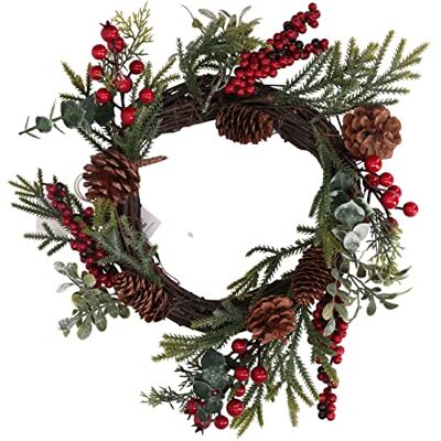 Couronne de Noël Vacchetti Giuseppe - Pommes de pin & Baies Couronne de Noël Vacchetti Giuseppe - Pommes de pin & Baies