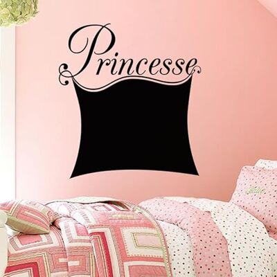 Autocollant Murale Tableau Noir Princesse - 70x65cm Décoratif Autocollant Murale Tableau Noir Princesse - 70x65cm Décoratif