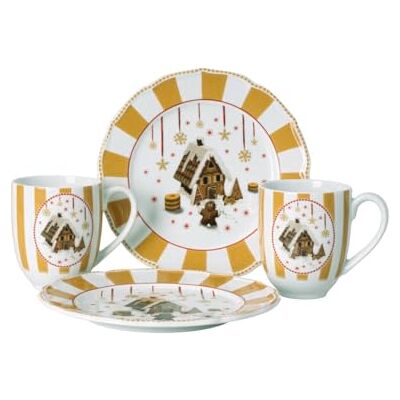 Hutschenreuther Noël « Christmas Love » beige 4 pièces comprenant : 2 assiettes de 22 cm, 2 gobelets avec anse de 0,40 l, dans un coffret cadeau Hutschenreuther Noël « Christmas Love » beige 4 pièces comprenant : 2 assiettes de 22 cm, 2 gobelets avec anse de 0,40 l, dans un coffret cadeau