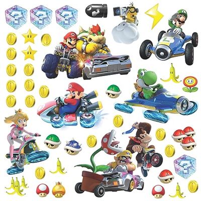 RoomMates Mario Kart Stickers Repositionnables Nintendo Mario Kart 8 RoomMates Mario Kart Stickers Repositionnables Nintendo Mario Kart 8