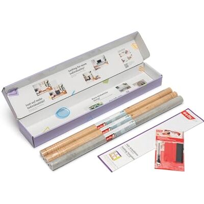 d-c-fix Kit créatif de film adhésif pour meubles pour étagère Ikea Kallax – 2 x Jura Pin 1 x Concrete (67,5 cm x 2 m chacun) Pin naturel d-c-fix Kit créatif de film adhésif pour meubles pour étagère Ikea Kallax – 2 x Jura Pin 1 x Concrete (67,5 cm x 2 m chacun) Pin naturel