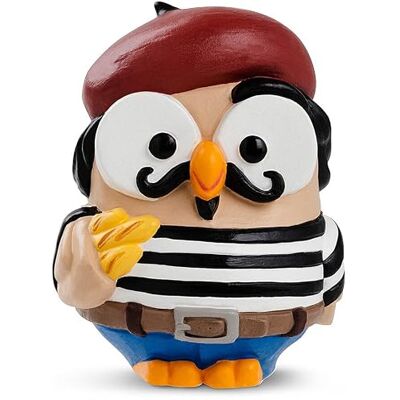 Egan Gufo Goofi - Figurine en céramique - 8x10 cm - Multicolore Egan Gufo Goofi - Figurine en céramique - 8x10 cm - Multicolore