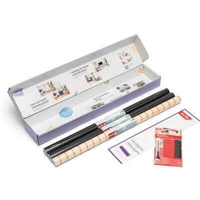 d-c-fix Kit adhésif pour meubles Ikea Besta Sideaboard 2 x noir satiné uni et 1 x lattes en bois (67,5 cm x 2 m chacun) Bandes en bois d-c-fix Kit adhésif pour meubles Ikea Besta Sideaboard 2 x noir satiné uni et 1 x lattes en bois (67,5 cm x 2 m chacun) Bandes en bois
