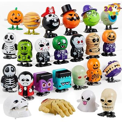 JOYIN Lot de 24 jouets d'Halloween pour enfants et enfants Pour Halloween Doux ou aigre Accessoire de fête d'Halloween JOYIN Lot de 24 jouets d'Halloween pour enfants et enfants Pour Halloween Doux ou aigre Accessoire de fête d'Halloween