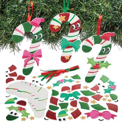 Baker Ross FN675 Kits de décoration assortis en forme de canne à sucre – Lot de 8, kits de bricolage de Noël pour réaliser des décorations festives en forme de canne à sucre Baker Ross FN675 Kits de décoration assortis en forme de canne à sucre – Lot de 8, kits de bricolage de Noël pour réaliser des décorations festives en forme de canne à sucre