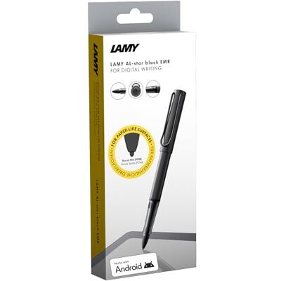 Lamy AL-star EMR black (pointe POM) Stylet pour de nombreux appareils Android avec prise en main ergonomique écriture & dessin précis sur supports numériques avec touche de fonction Lamy AL-star EMR black (pointe POM) Stylet pour de nombreux appareils Android avec prise en main ergonomique écriture & dessin précis sur supports numériques avec touche de fonction