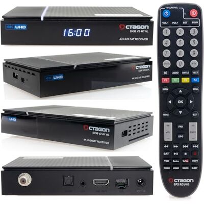 Octagon SX98 V2 4K UHD Linux Récepteur satellite avec radio Internet Wi-Fi, médiathèque YouTube, Full HD HDMI, récepteur satellite HD, récepteur satellite numérique pour télévision satellite Octagon SX98 V2 4K UHD Linux Récepteur satellite avec radio Internet Wi-Fi, médiathèque YouTube, Full HD HDMI, récepteur satellite HD, récepteur satellite numérique pour télévision satellite