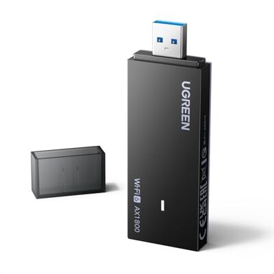 UGREEN Clé WiFi 6 AX1800 Puissante Adaptateur USB WiFi Double Bande WPA3SAE Double Bande 5GHz 2.4GHz Supporte Soft AP Mode Cryptage WPA3-SAE Pilote Intégré pour PC Laptop Compatible avec Windows 11 10 UGREEN Clé WiFi 6 AX1800 Puissante Adaptateur USB WiFi Double Bande WPA3SAE Double Bande 5GHz 2.4GHz Supporte Soft AP Mode Cryptage WPA3-SAE Pilote Intégré pour PC Laptop Compatible avec Windows 11 10