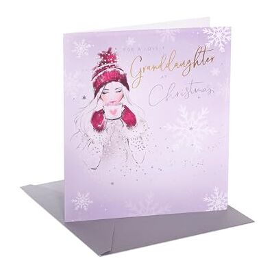 UK Greetings Carte de Noël pour petite-fille Motif Cosy Girl UK Greetings Carte de Noël pour petite-fille Motif Cosy Girl
