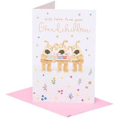 Boofle Carte de fête des mères de la part de vos petits-enfants – Design mignon Boofle Carte de fête des mères de la part de vos petits-enfants – Design mignon