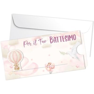 Creative Carte Baptême Coulissante avec Montgolfière, 22 x 11 cm, design élégant en bleu ciel et blanc, avec enveloppe Creative Carte Baptême Coulissante avec Montgolfière, 22 x 11 cm, design élégant en bleu ciel et blanc, avec enveloppe