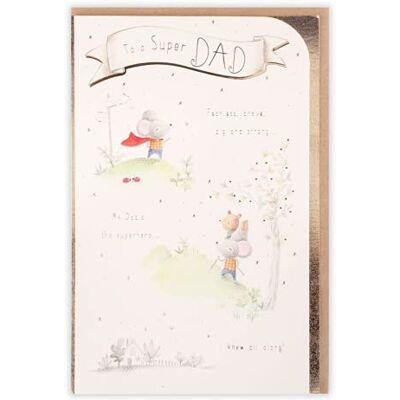 Clintons : Carte de fête des pères 1165759 « To a Super Dad » Multicolore 165 x 254 cm Clintons : Carte de fête des pères 1165759 « To a Super Dad » Multicolore 165 x 254 cm