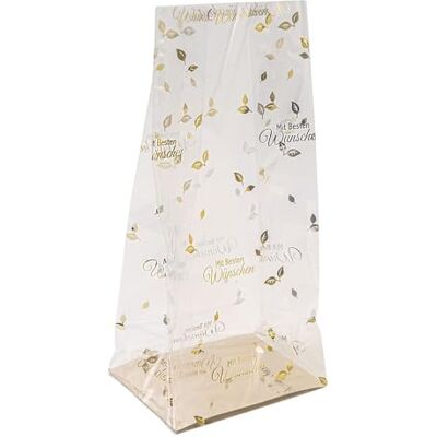 Ideen mit Herz Lot de 30 sachets à fond bloc Impression en film doré Emballage cadeau élégant Sac à biscuits Qualité alimentaire 12 cm x 8 cm, 25 cm 30 pièces (avec meilleurs vœux) Ideen mit Herz Lot de 30 sachets à fond bloc Impression en film doré Emballage cadeau élégant Sac à biscuits Qualité alimentaire 12 cm x 8 cm, 25 cm 30 pièces (avec meilleurs vœux)