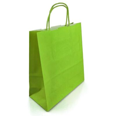Netuno 10 sacs en papier verts 18 x 8 x 21 cm sac coloré avec poignées papier kraft emballage cadeau sac kraft de couleur sacs cadeaux colorés pour Noël fêtes mariage anniversaires boutique Netuno 10 sacs en papier verts 18 x 8 x 21 cm sac coloré avec poignées papier kraft emballage cadeau sac kraft de couleur sacs cadeaux colorés pour Noël fêtes mariage anniversaires boutique