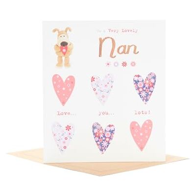 Boofle Carte d'anniversaire pour grand-mère avec enveloppe – Design mignon avec tenant un cœur Boofle Carte d'anniversaire pour grand-mère avec enveloppe – Design mignon avec tenant un cœur