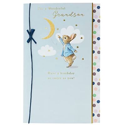 UK Greetings Peter Rabbit Carte d'anniversaire pour petit-fils Bleu UK Greetings Peter Rabbit Carte d'anniversaire pour petit-fils Bleu