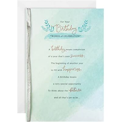 Hallmark Carte d'anniversaire – Texte classique avec poème Hallmark Carte d'anniversaire – Texte classique avec poème
