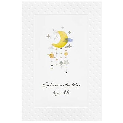 bsb Carte de naissance – Carte de naissance pour fille et garçon – Belle carte d'anniversaire Welcome to the World – Carte Happy Birthday avec enveloppe – Carte de vœux de naissance en 11,5 x 17,0 cm bsb Carte de naissance – Carte de naissance pour fille et garçon – Belle carte d'anniversaire Welcome to the World – Carte Happy Birthday avec enveloppe – Carte de vœux de naissance en 11,5 x 17,0 cm