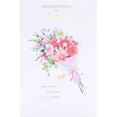 UK Greetings Carte d'anniversaire pour quelqu'un de spécial – Motif bouquet rose – Gamme Thinking of You UK Greetings Carte d'anniversaire pour quelqu'un de spécial – Motif bouquet rose – Gamme Thinking of You