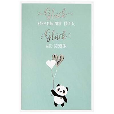 bsb 311831-2 Carte de vœux pour la naissance avec panda Bleu bsb 311831-2 Carte de vœux pour la naissance avec panda Bleu