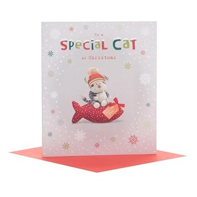 Boofle Carte de Noël pour le chat Motif mignon Boofle Carte de Noël pour le chat Motif mignon