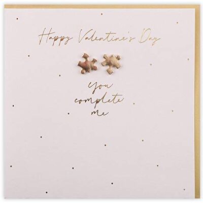 Clintons : Carte de Saint-Valentin, carte de Saint-Valentin, carte de Saint-Valentin, carte de Saint-Valentin, carte « You Complete Me », petite amie, petit ami, partenaire, One I Love », 159 x 159 mm Clintons : Carte de Saint-Valentin, carte de Saint-Valentin, carte de Saint-Valentin, carte de Saint-Valentin, carte « You Complete Me », petite amie, petit ami, partenaire, One I Love », 159 x 159 mm