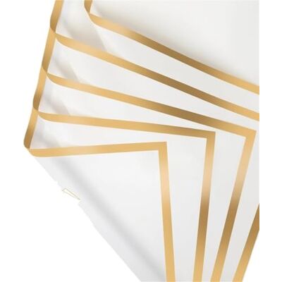WUYXTO Papier Cadeau Papier d'emballage de fleurs avec bords dorés, 20 feuilles, emballage de Bouquet étanche, idéal for les mariages et les anniversaires à faire soi-même Pour Hommes(Transparent) WUYXTO Papier Cadeau Papier d'emballage de fleurs avec bords dorés, 20 feuilles, emballage de Bouquet étanche, idéal for les mariages et les anniversaires à faire soi-même Pour Hommes(Transparent)