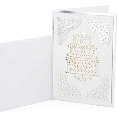 Hallmark Carte de mariage signature (Live Laugh Love) Hallmark Carte de mariage signature (Live Laugh Love)