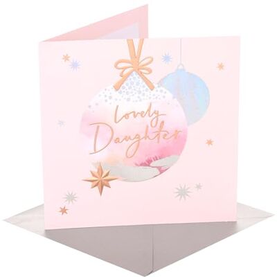 UK Greetings Carte de Noël pour fille Cadeaux de Noël elle, filles, femmes Boules Avec enveloppe 18,6 x 18,6 cm UK Greetings Carte de Noël pour fille Cadeaux de Noël elle, filles, femmes Boules Avec enveloppe 18,6 x 18,6 cm