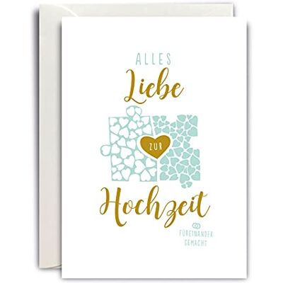 Rössler Papier 11901837004 Carte Yay, B6 Mpx, inscription « Alles Liebe zur Hochzeit, 1 pièce Rössler Papier 11901837004 Carte Yay, B6 Mpx, inscription « Alles Liebe zur Hochzeit, 1 pièce