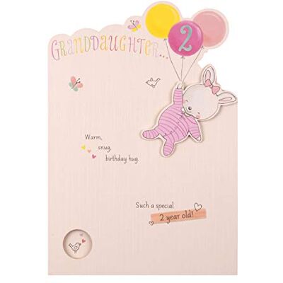 Hallmark Carte d'anniversaire 2 ans pour petite-fille – Design 3D découpé Hallmark Carte d'anniversaire 2 ans pour petite-fille – Design 3D découpé
